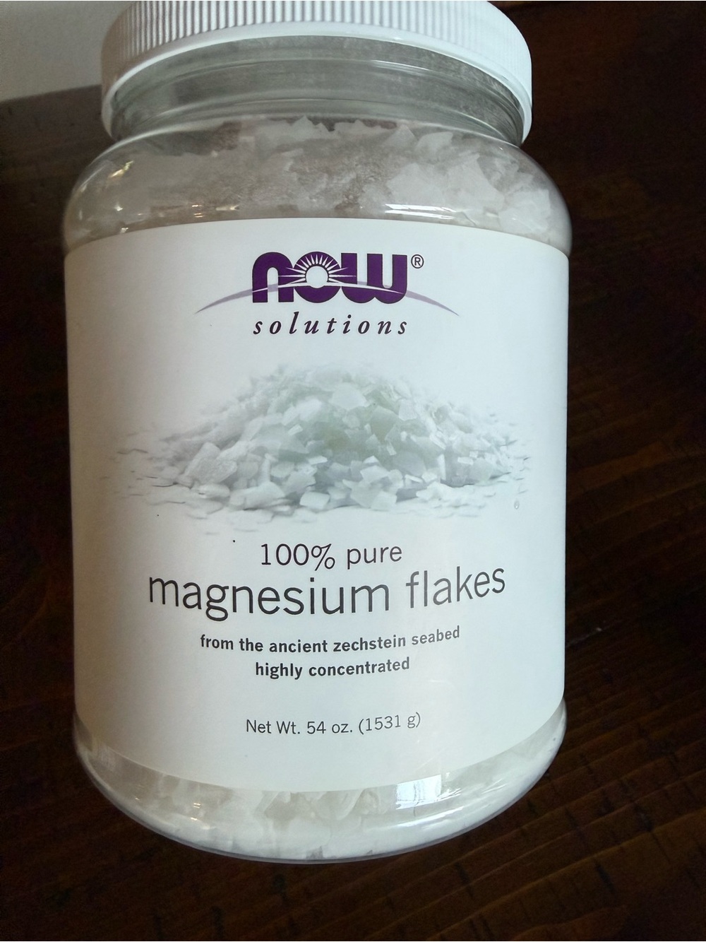 now Solutions 100% Pure Magnesium Flakes Ancient Zechstein 54 Oz.